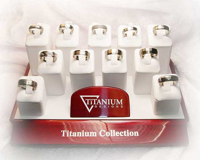 <b>Description: </b>Titanium Rings<br /><b>List Price:$ 150.00 - $ 200.00</b><br />Our Price:$ 75.00 - $ 100.00