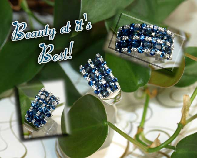 <b>Description: </b>14KW Sapphire and Diamond Ring.(Call or e mail for price and details.)