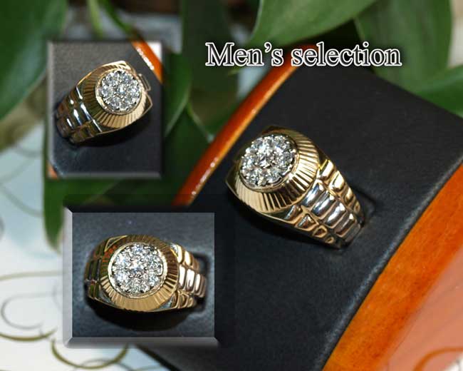 <b>Description: </b>14KTT Gents Diamond Ring.(Call or e mail for price and details.)
